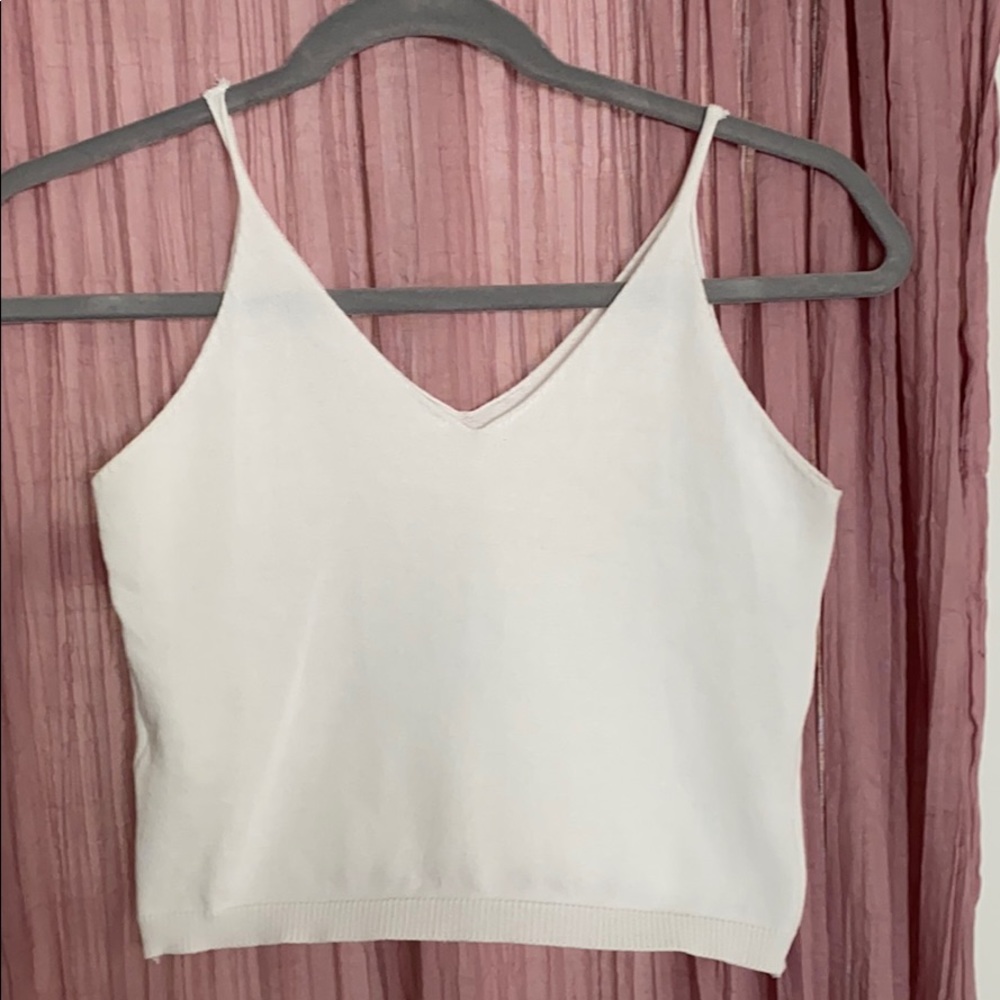 Cropped White Tank